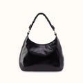 Madison Shoulder Bag In Polished Leather - Black
