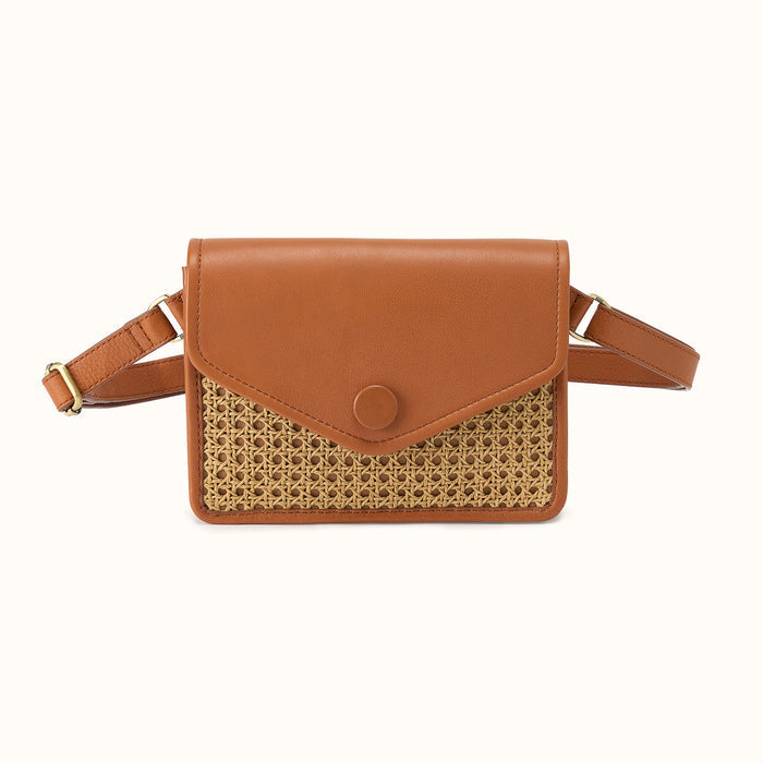 Margot Belt Bag In Pebbled Leather - Burnished Caramel- FOL