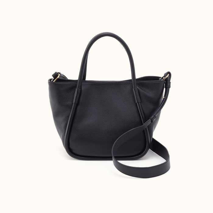 Margot Satchel In Pebbled Leather - Black- FOL