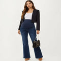 Maternity Flare Jeans with Full Over Belly Panel