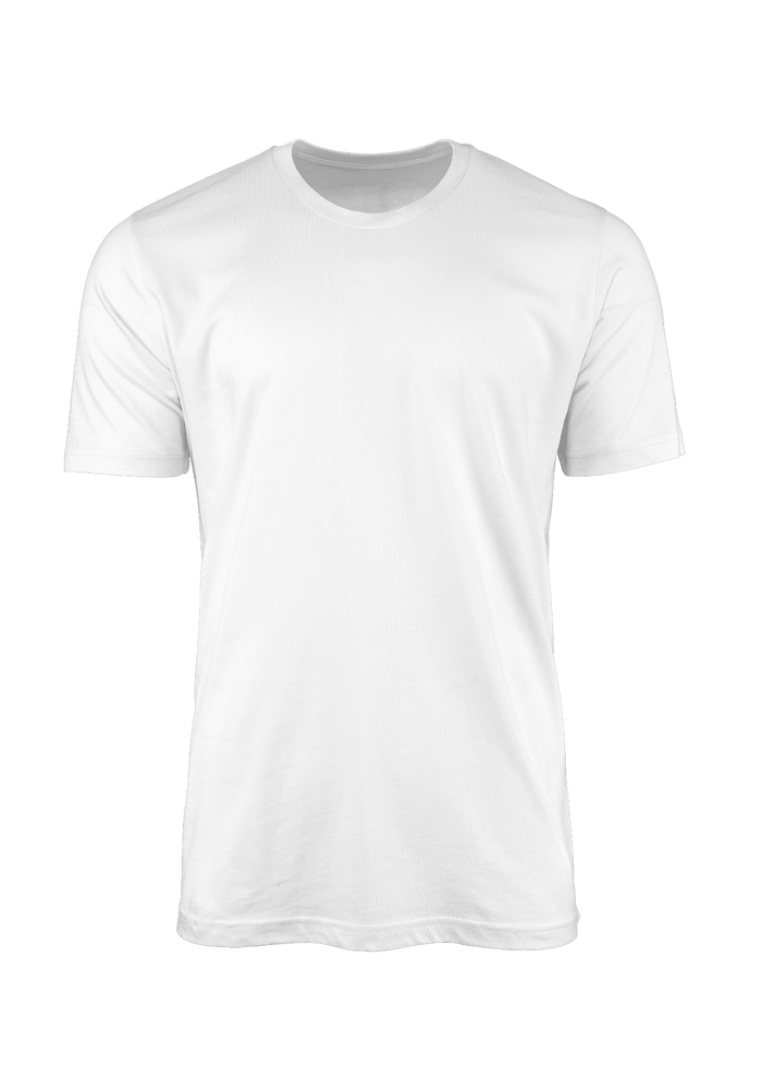 women's white crew neck short sleeve t-shirts front 3D view