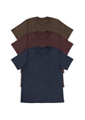 Men's 3 Pack T-Shirt Bundle - Brown, Maroon, Navy