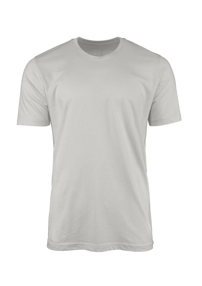 mens gray classic fit t-shirt short sleeve crew neck  airlume cotton front 3D images