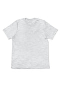 mens gray classic fit t-shirt short sleeve crew neck heather airlume cotton back flat image