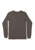 mens gray asphalt classic fit t-shirt long sleeve crew neck airlume cotton front flat image