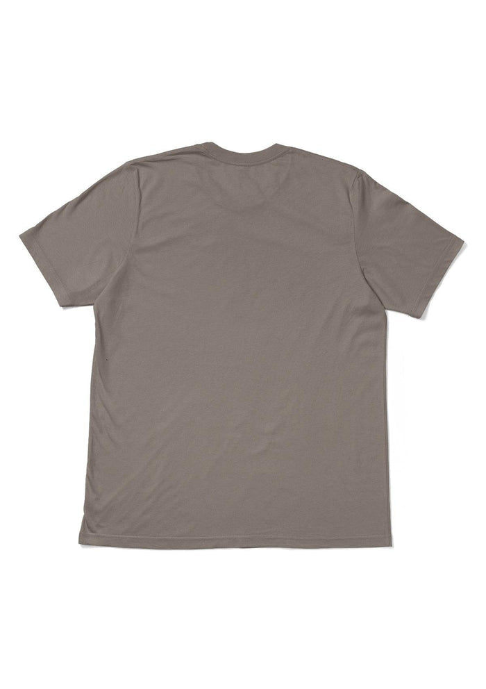 mens gray asphalt classic fit t-shirt short sleeve crew neck airlume cotton flat back image