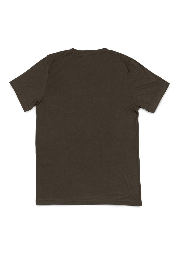 mens gray asphalt classic fit t-shirt short sleeve v- neck airlume cotton back flat image