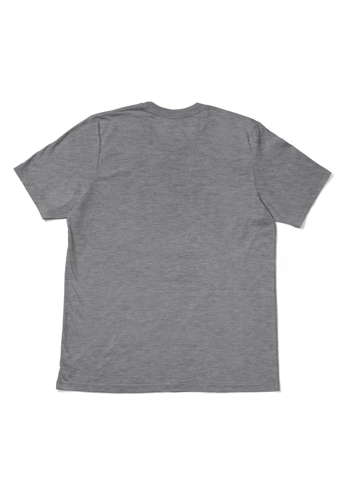 mens heather gray classic fit t-shirt short sleeve crew neck airlume cotton flat back image