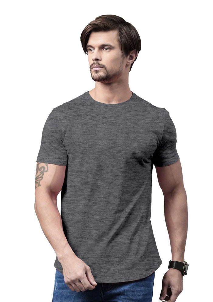 mens heather gray classic fit t-shirt short sleeve crew neck airlume cotton lifestyle image