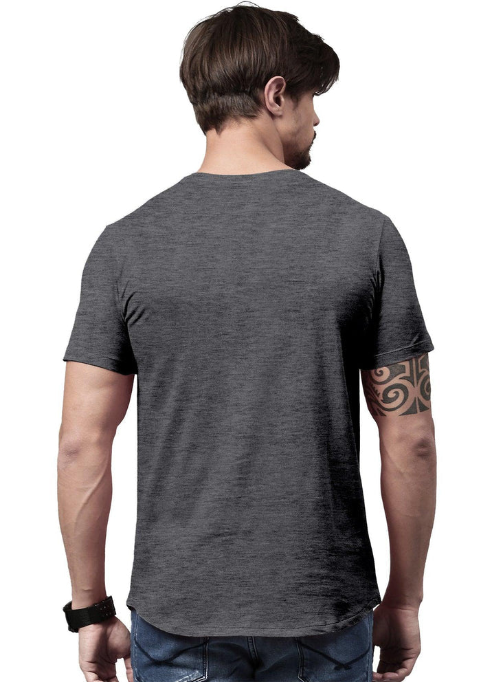 mens heather gray classic fit t-shirt short sleeve crew neck airlume cotton back lifestyle image