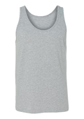 mens athletic gray tank t-shirt airlume cotton front 3D image