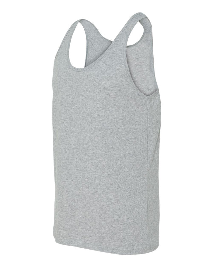 mens athletic gray tank t-shirt airlume cotton side 3D image