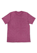 mens pink berry classic fit t-shirt heather airlume cotton flat front image