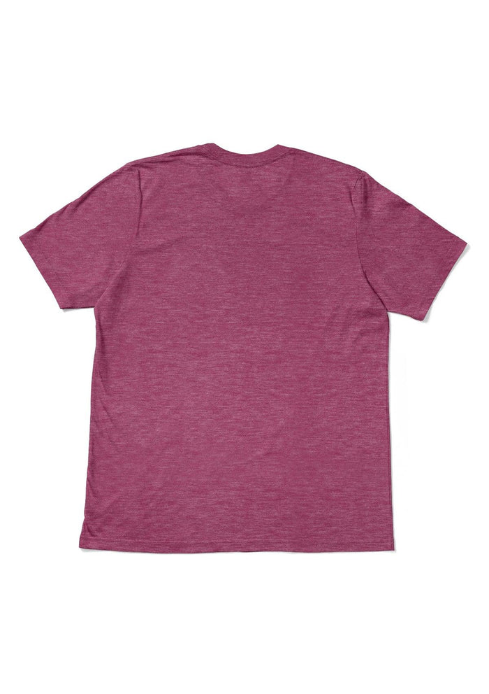 mens pink berry classic fit t-shirt heather airlume cotton flat back image