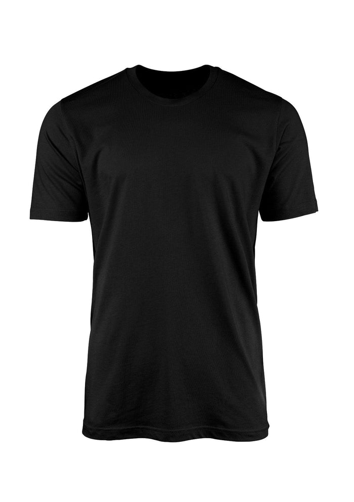 Men’s big and tall black crew neck t-shirt - back view
