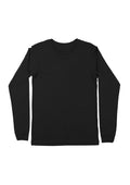 Men’s black long sleeve Airlume cotton t-shirt - front view