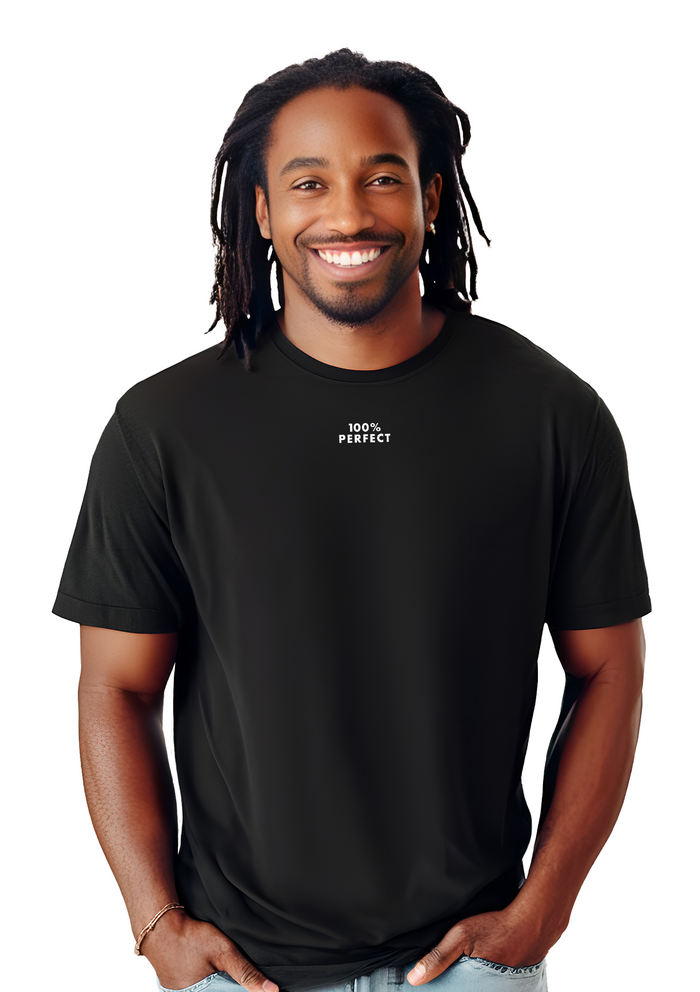 Men’s Black T-Shirt - 100% Perfect
