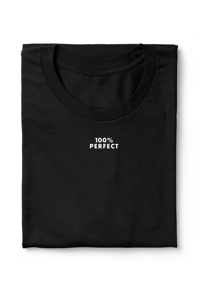 Men’s Black T-Shirt - 100% Perfect