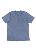 Men's Prism Blue Heather Short Sleeve Crew Neck T-Shirt - Perfect TShirt Co