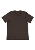 mens brown classic fit t-shirt short sleeve crew neck airlume cotton front flat view