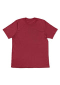 mens red classic cut t-shirt short sleeve crew neck airlume cotton front flat image