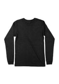 mens charcoal classic fit t-shirt crew neck long sleeve triblend back flat image
