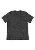 mens gray classic fit t-shirt crew neck short sleeve heather airlume cotton  front flat image