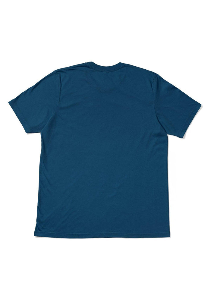 Men's Deep Teal Blue Short Sleeve Crew Neck Airlume Cotton T-Shirt - Perfect TShirt Co