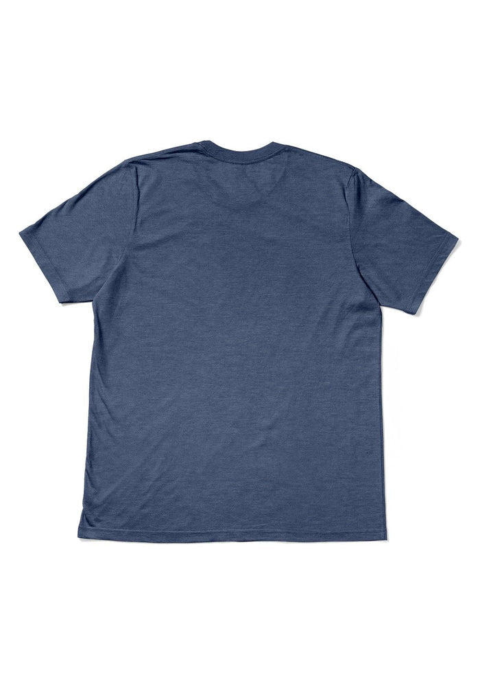 Mens T-Shirts Short Sleeve Crew Neck Denim Blue Triblend - Perfect TShirt Co
