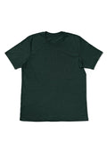 mens forest green classic fit short sleeve crew neck airlume cotton front flat image
