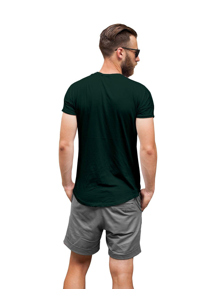 mens forest green classic fit short sleeve crew neck airlume cotton lifestyle  image