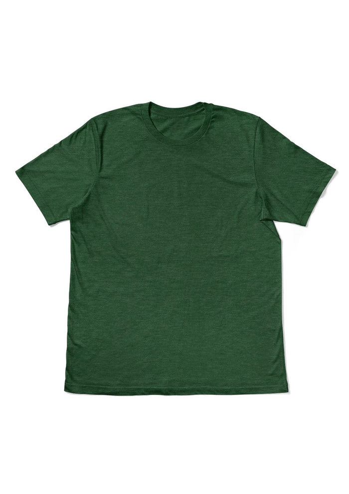 Mens T-Shirt Short Sleeve Crew Neck Grass Green Triblend - Perfect TShirt Co