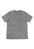 mens heather grey classic fit t-shirt short sleeve crew neck triblend flat front image