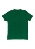 mens kelly green classic fit t-shirt short sleeve v-neck airlume cotton front flat view