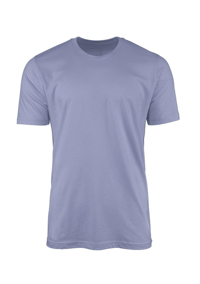 mens lavender blue boyfriend cut t-shirt short sleeve crew neck airlume cotton front 3D image