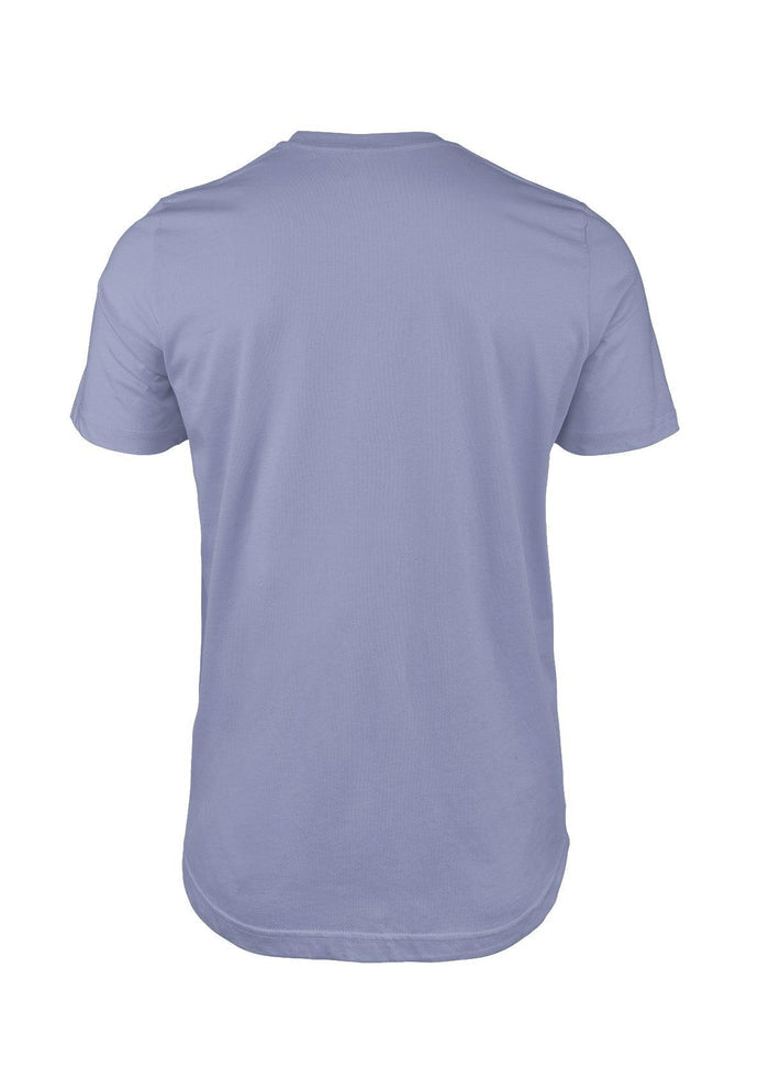 mens lavender blue boyfriend cut t-shirt short sleeve crew neck airlume cotton back 3D image