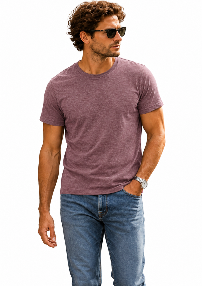Men's Mauve Heather Classic Fit T-Shirt