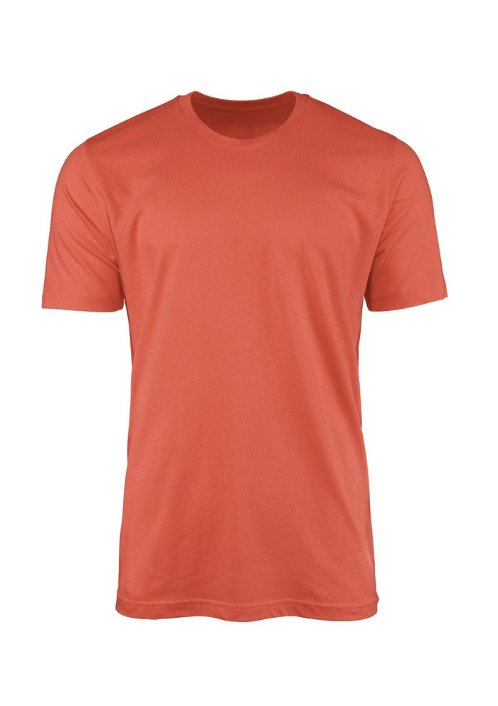 mens-orange-classic fit t-shirt short sleeve crew neck airlume cotton front 3D image