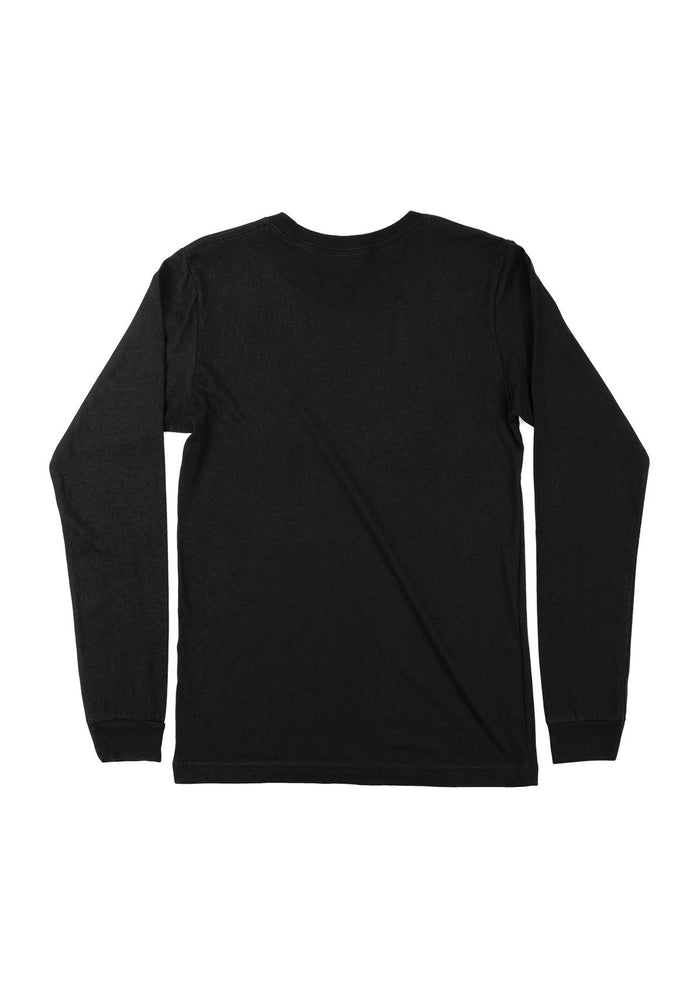 Men’s black triblend long sleeve t-shirt - front view