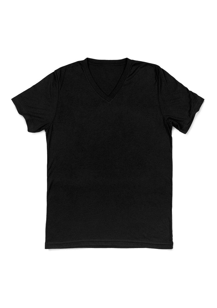 Men’s black triblend V-neck t-shirt - front view