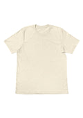 mens cream classic fit t-shirt short sleeve airlume cotton front flat image