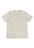 mens cream classic fit t-shirt short sleeve prism heather airlume cotton front flat image