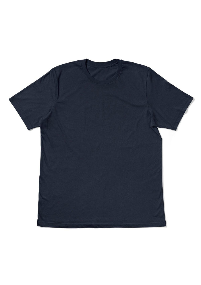 mens navy big and tall classic fit t-shirt short sleeve crew neck airlume cotton flat front image