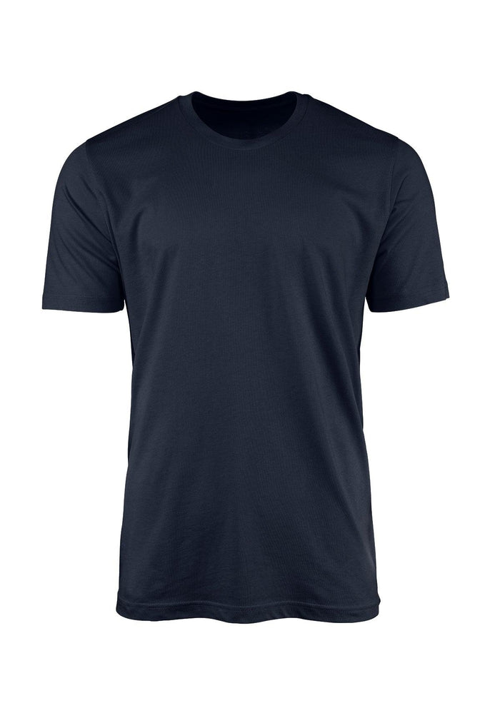 mens navy big and tall classic fit t-shirt short sleeve crew neck airlume cotton 3D front image