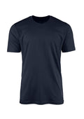 mens navy big and tall classic fit t-shirt short sleeve crew neck airlume cotton 3D front image