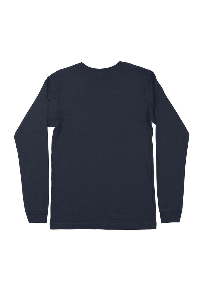 mens navy classic fit t-shirt short sleeve crew neck  airlume cotton flat back image