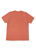 mens orange classic fit t-shirts short sleeve crew neck heather airlume cotton flat back image