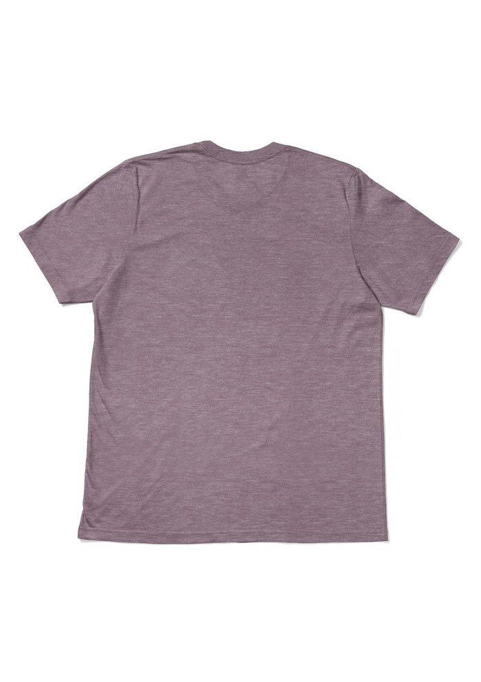 mens purple orchid classic fit t-shirt  short sleeve triblend back