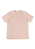 mens peach classic fit t-shirt short sleeve crew neck prism heather airlume cotton flat front image