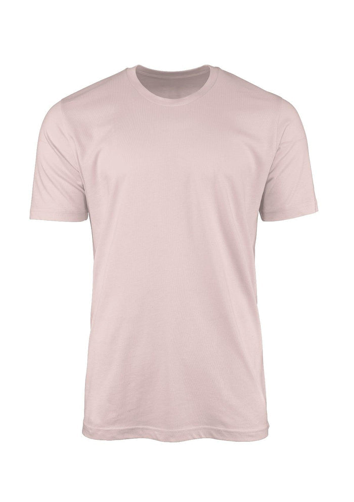 mens pink classic fit t-shirt airlume cotton crew neck front 3D image